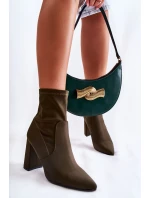Dámské Boty Na Podpatku Khaki model 21592995 - Boto Dámské Boty Na Podpatku Khaki model 21592995 - Boto
