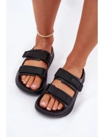 Dámské Pěnové Sandály Se Suchým Zipem Big Star RR274A527 Černé Dámské Pěnové Sandály Se Suchým Zipem Big Star RR274A527 Černé