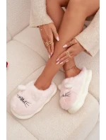 Kožešinové dámské pantofle Smile růžové model 21772470 - Boto