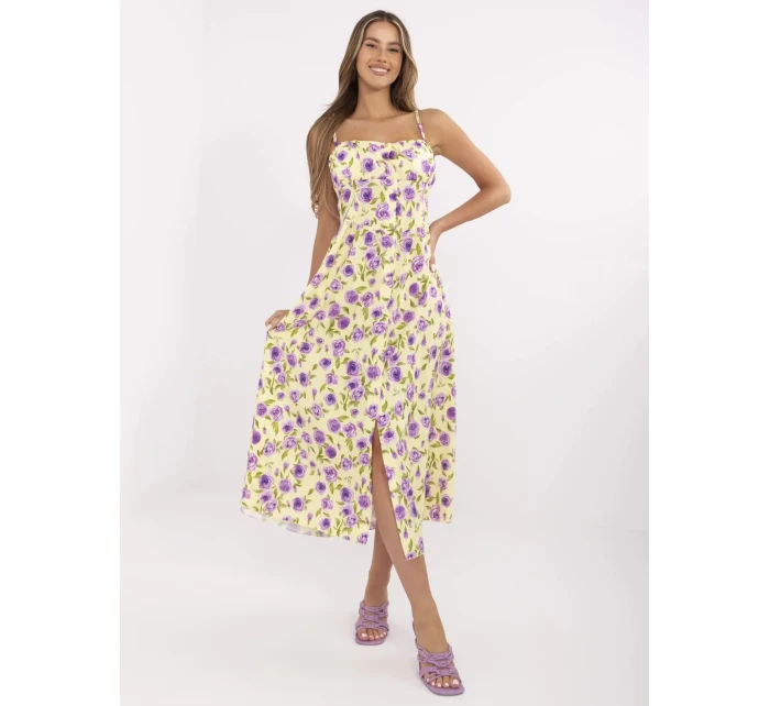 Sukienka MI SK  jasny żółty model 21124356 - FPrice