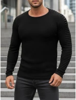 Pánský svetr přes hlavu černý model 21962620 - FashionStreet