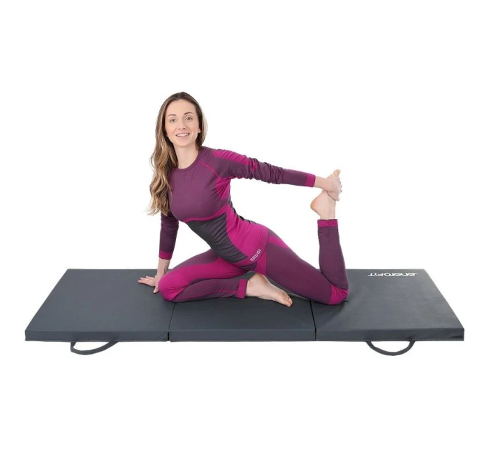 SKLÁDACÍ GYNASTICKÝ MATERIÁL 180x60x5 cm ŠEDÝ ENERO FIT