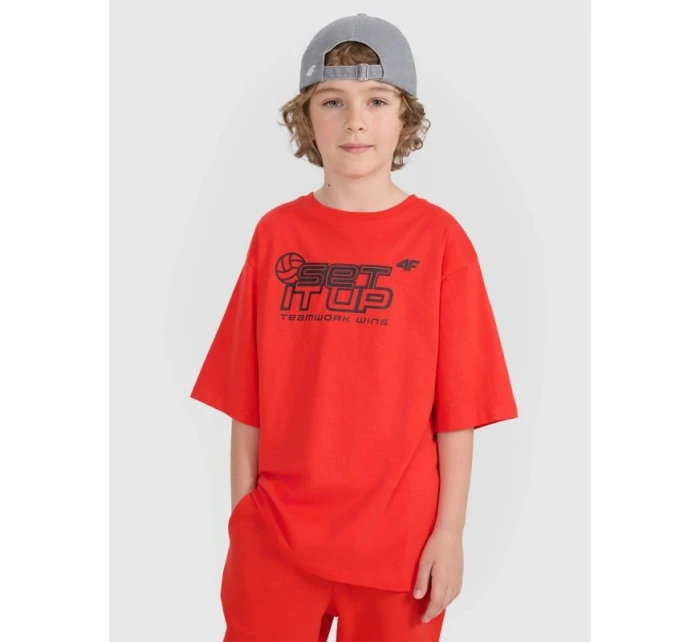 Dětské tričko oversize s potiskem 4F 4FJRSS25TTSHU3296-62S