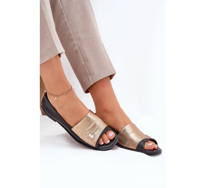 Kožené elegantní baleríny s odhalenými  model 21691229 - Zazoo