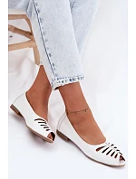 baleríny z přírodní kůže  Bílá model 22123128 - Maciejka