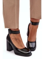 Lodičky na vysokém podpatku s přezkou, černá Idovana Lodičky na vysokém podpatku s přezkou, černá Idovana