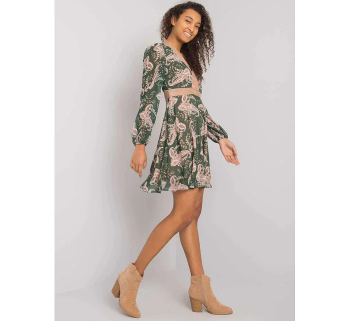 Dámské šaty LC SK 22K 3035.03P tmavě zelená - Pole Pole