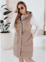 Dámská prošívaná vesta LADISA béžová FashionStreet TY3289