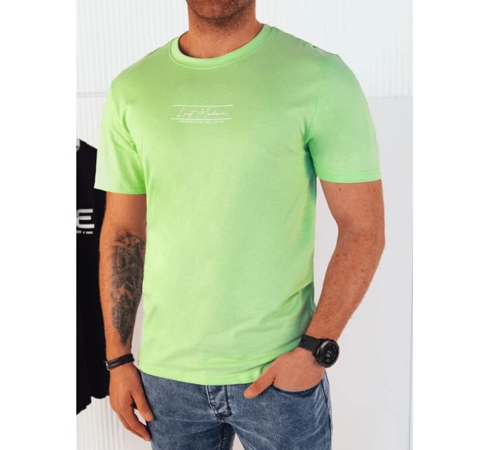 Pánské zelené tričko s potiskem FashionStreet RX5472