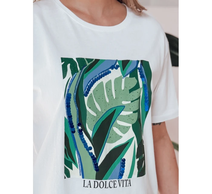 MUYUMBA dámské tričko s potiskem bílé FashionStreet RY2620