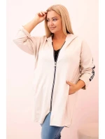 Dámská mikina s ozdobnými rukávy černá masełkowa