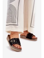 Dámské Pantofle Na Platformě S Přezkou A Černé model 21689950 - Boto