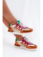 Kožené Polobotky Tenisky Dámské Artiker 56C1737 Multicolor