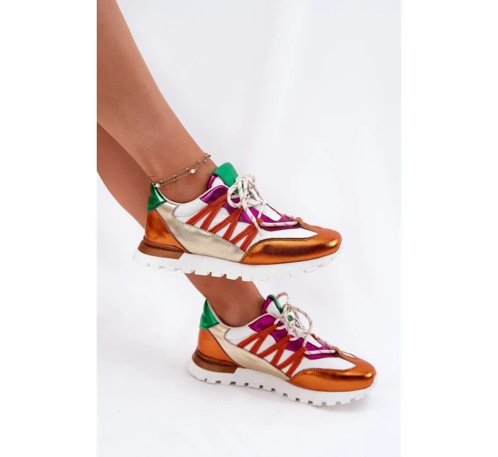 Kožené Polobotky Tenisky Dámské Artiker 56C1737 Multicolor