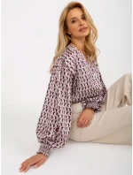 Dámská košile LK KS bílá a růžová model 18132750 - FPrice Dámská košile LK KS bílá a růžová model 18132750 - FPrice