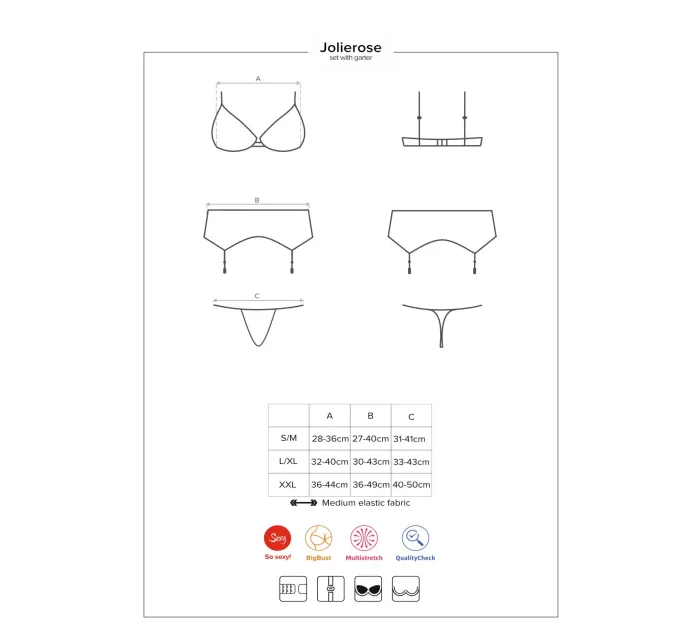 Nádherný set Jolierose set - Obsessive