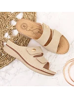 Žabky na suchý zip eVento W EVE224B beige