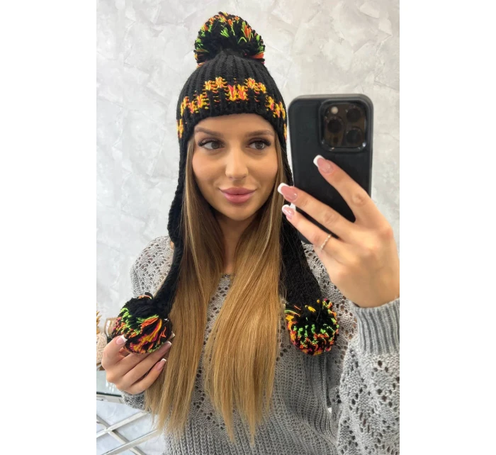 Dámská ušanka Nadia K321 černá Dámská ušanka Nadia K321 černá