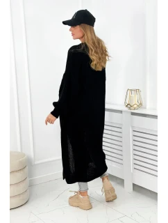 Svetr dlouhý kardigan černý