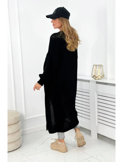 Svetr dlouhý kardigan černý