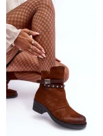 Ocieplané Botky Na Podpatku Camel Effie Ocieplané Botky Na Podpatku Camel Effie