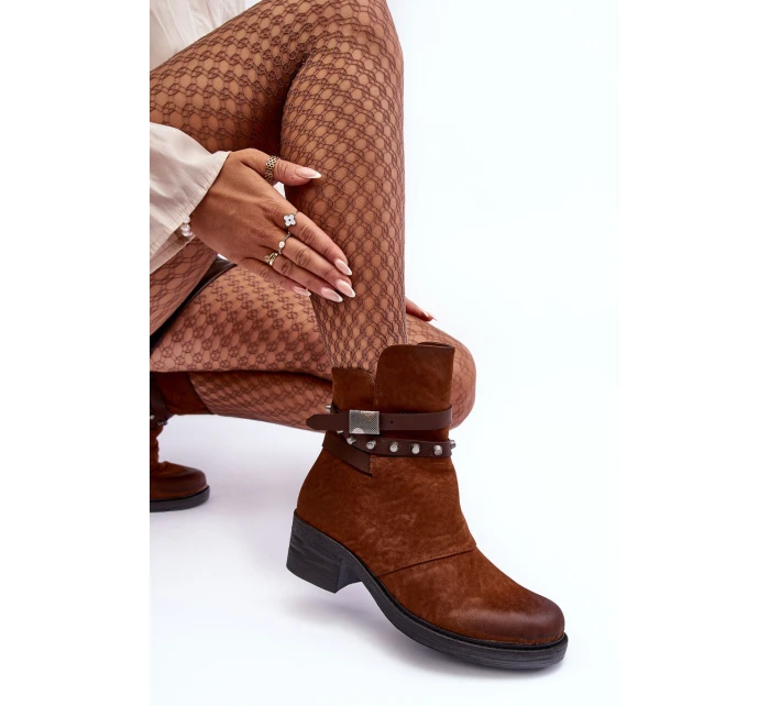 Ocieplané Botky Na Podpatku Camel Effie Ocieplané Botky Na Podpatku Camel Effie