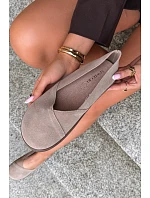 Dámské barefoot balerínky z přírodní nubuk béžové Mirelia Dámské barefoot balerínky z přírodní nubuk béžové Mirelia