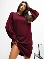 Sukienka RV SK model 21777640 bordowy - FPrice Sukienka RV SK model 21777640 bordowy - FPrice