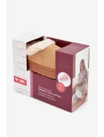 Dámské pantofle s kožíškem – camel Eveline Dámské pantofle s kožíškem – camel Eveline