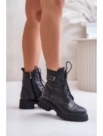 Zazoo 60486 Kožené Boty Pracovníky Zateplené Černé Zazoo 60486 Kožené Boty Pracovníky Zateplené Černé