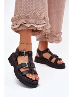 Dámské Sandály Eko Kůže S Přezkami Černé model 21699627 - Boto Dámské Sandály Eko Kůže S Přezkami Černé model 21699627 - Boto