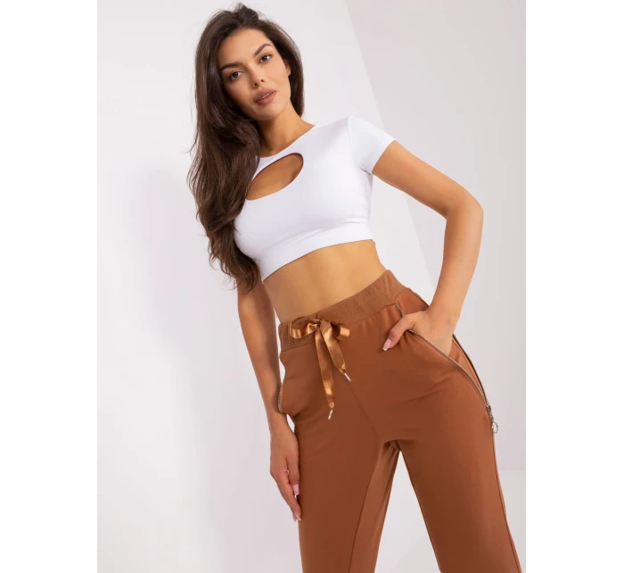 EM DR HW 20 389 teplákové kalhoty.36 světle hnědá EM DR HW 20 389 teplákové kalhoty.36 světle hnědá