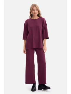 Kalhoty z úpletu švestka model 21379844 - BeWear