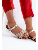 Dámské ploché sandály S.Barski béžová Dámské ploché sandály S.Barski béžová