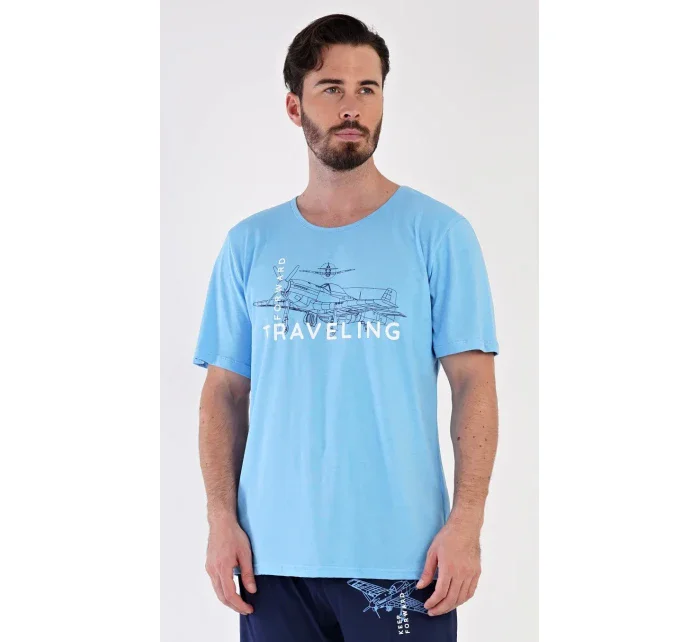 Pánské pyžamo bermudy Letadlo