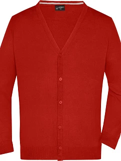 Daiber JN 661 Pánský pletený cardigan s výstřihem do V 02.0661 bordeaux