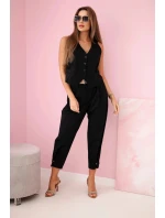 Set vesta + kalhoty černý