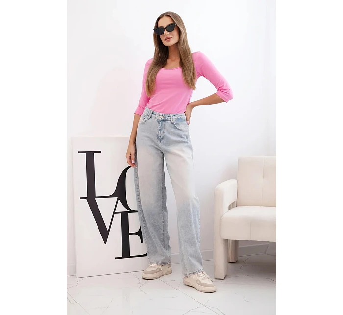 Halenka kulatý výstřih růžová