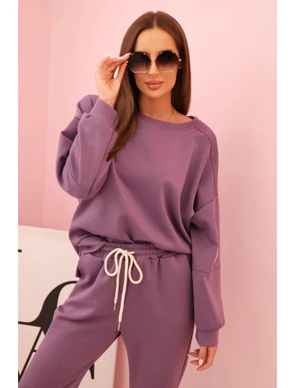 Komplet mikina + kalhoty máslový fialový Komplet mikina + kalhoty máslový fialový