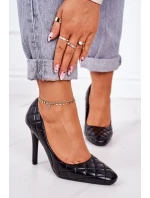 Elegantní Lodičky Na Jehlovém Podpatku Černé model 21547418 - Boto