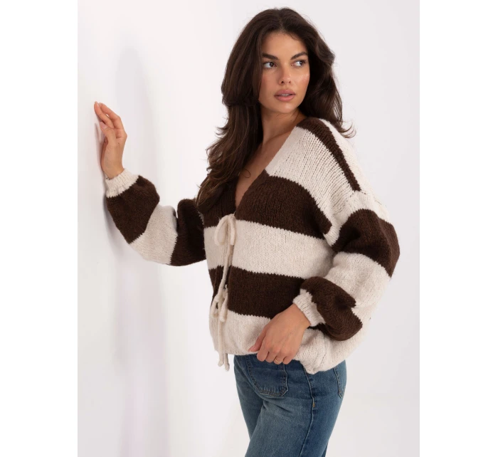 Sweter MI SW model 21334883 brązowy - FPrice Sweter MI SW model 21334883 brązowy - FPrice
