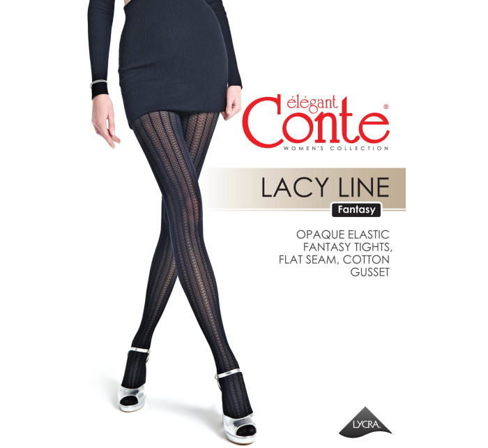 Dámské punčochové kalhoty CONTE Lacy Line Nero