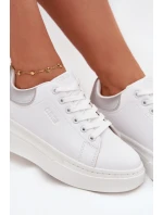 Dámské tenisky na platformě Big Star – bílo-stříbrné Dámské tenisky na platformě Big Star – bílo-stříbrné