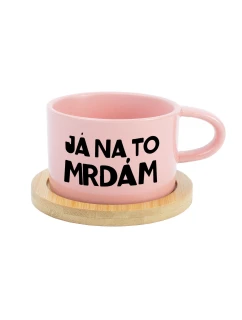 JÁ NA TO MRDÁM - růžový hrníček makronka 200 ml