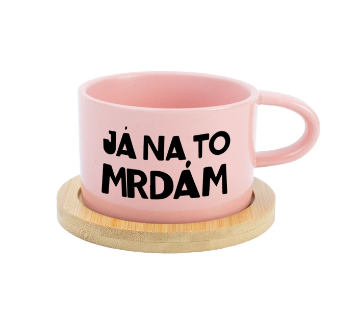 JÁ NA TO MRDÁM - růžový hrníček makronka 200 ml