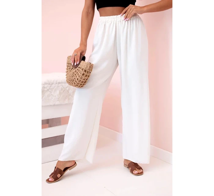 Kalhoty se širokými nohavicemi světle béžová Kalhoty se širokými nohavicemi světle béžová