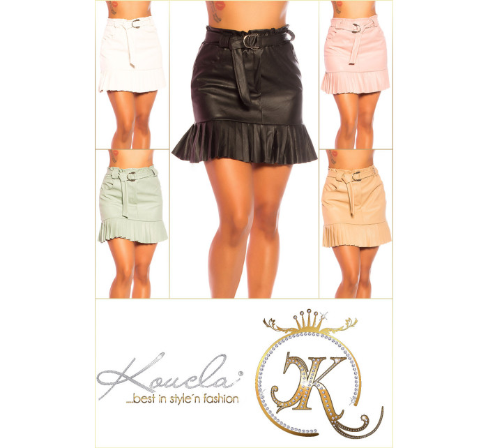 Sexy Fashionista Highwaist Leatherlook Skirt