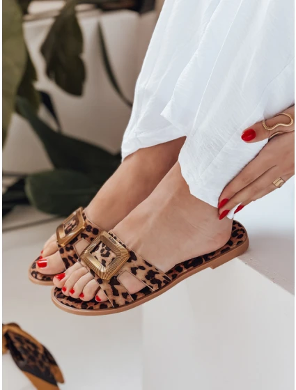 Dámské žabky GLAMSTEP s leopardím vzorem FashionStreet ZY0928 Dámské žabky GLAMSTEP s leopardím vzorem FashionStreet ZY0928