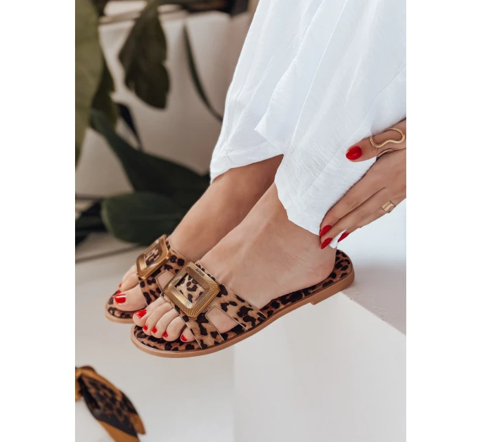 Dámské žabky GLAMSTEP s leopardím vzorem FashionStreet ZY0928 Dámské žabky GLAMSTEP s leopardím vzorem FashionStreet ZY0928