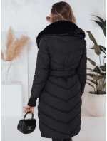 Dámská prošívaná zimní bunda s kožešinou černá Dstreet model 21991246 - FashionStreet